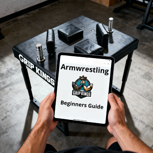 Armwrestling guide image table with ipad